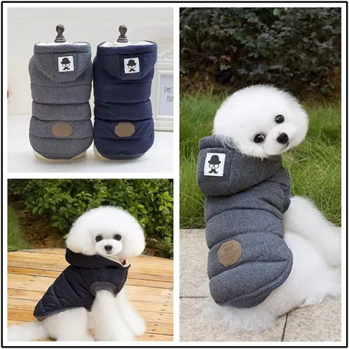 Vista 3 de WZHSDKL Dog Clothes For Small Dogs Winter Puppy Chihuahua Pet Dog Clothes Warm Soft Medium Large Dog Coat Jackets (Color : Black, Size : XXL)