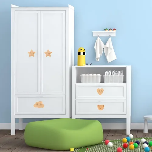 Vista 6 de 10 pomos de madera natural para gabinetes, tiradores de cajones de madera hechos a mano con tornillos para muebles bohemios, manijas de tocador