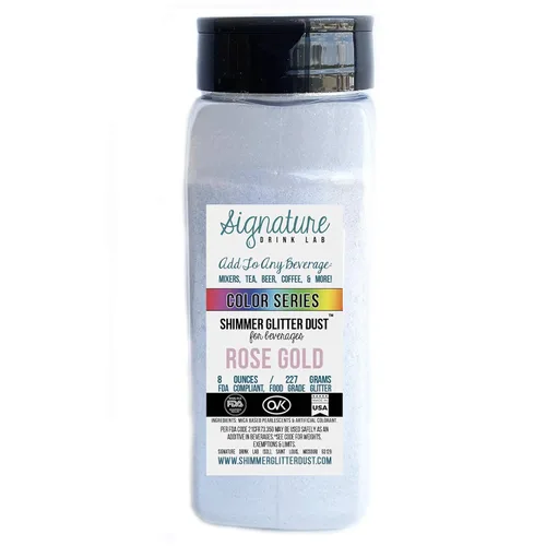 Vista 10 de Purpurina comestible para bebidas, espolvoreador de 3 gramos (naranja)