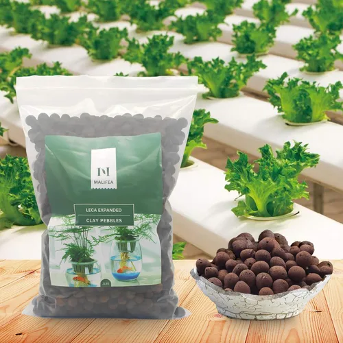 Vista 3 de Suministros hidropónicos de arcilla expandida Leca de 2 libras para plantas de jardín de interior (2 libras)