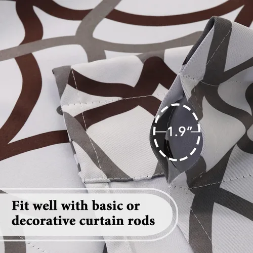 Vista 5 de H.VERSAILTEX Cenefas de cortina opacas para cocina/baño - Cenefas de ventana con aislamiento térmico para sala de estar/dormitorio con bolsillo