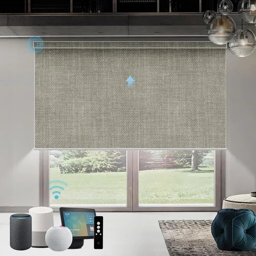 Vista 79 de SmartWings Persianas Motorizadas con Sombras para Ventana Control Remoto Funciona con Thread Apple Homekit Z-Wave Alexa 100% Blackout de Doble Cara