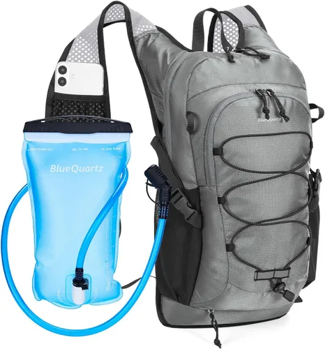 Vista 10 de Blue Quartz Hydration Backpack with 2L Water Bladder, 18L Hiking Backpack for Women Men, Lightweight Water Pack with Phone Pocket for Quick Access
