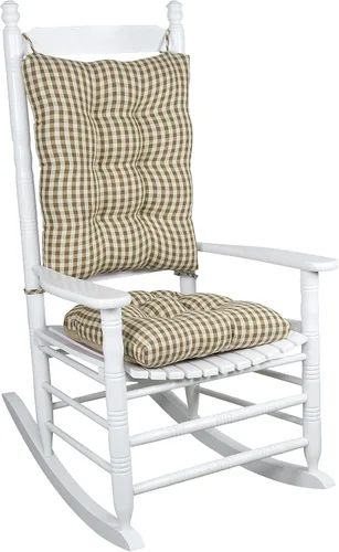 Vista 18 de Klear Vu The Gripper - Juego de cojines antideslizantes para silla mecedora con acolchado grueso, incluye almohadilla de asiento y almohada