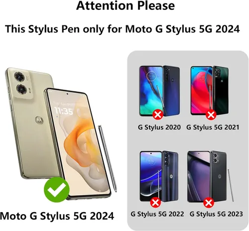 Vista 2 de Repuesto de lápiz capacitivo para Motorola Moto G Stylus 5G 2024 XT2419, todas las versiones (Caramel Latte)