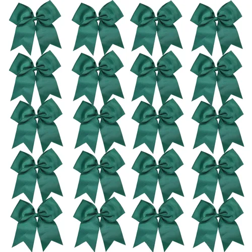 Vista 20 de Hipcheer 20 lazos negros grandes de 8 pulgadas para niñas, cinta de grogrén hecha a mano, accesorios para el cabello para adolescentes, niñas