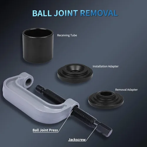 Vista 3 de 8MILELAKE Herramienta de extracción/instalación de prensa de rótula 10pcs con adaptadores de tracción de 4 ruedas