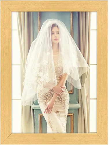 Vista 26 de Marco de 8 x 24 pulgadas de madera natural con veta rústica, marco de 24 x 8 pulgadas en color beige, marco para colgar pósteres de arte, marco de 8