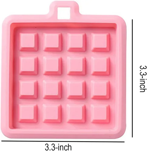 Vista 2 de Paquete de 2 moldes de silicona para gofres, moldes para panecillos, molde para waffles, molde para hornear waffle, pastel, chocolate, manualidades