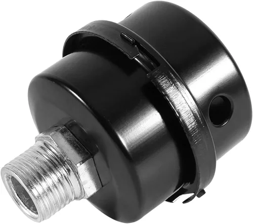 Watris Veiyi Filtro de admisión del compresor de aire, piezas de filtros de compresor de aire de metal G1/2 de 0.787 in, silenciador de compresor de