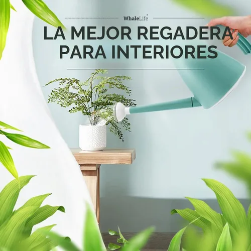 Vista 6 de WhaleLife Regadera interior para plantas de bonsái de casa (2.0L, azul)