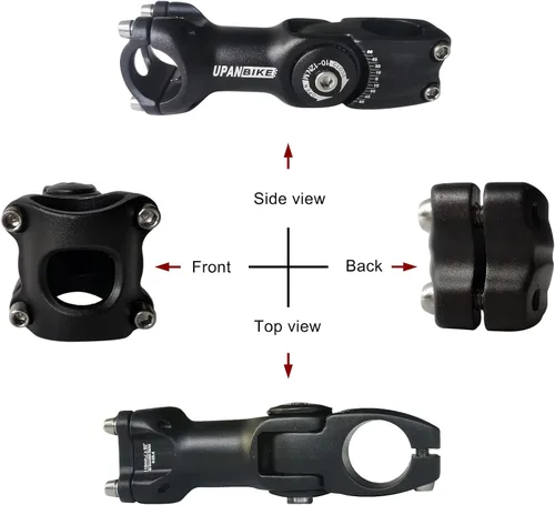 Vista 3 de UPANBIKE Vástago de bicicleta de aleación de aluminio ajustable Stem Φ25.0.157 in Φ31.0.315 in * 1.126 in