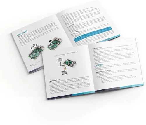 Vista 7 de Vilros Kit básico de inicio para Raspberry Pi 4 con caja ABS enfriada por ventilador Incluye placa Raspberry Pi y 7 accesorios