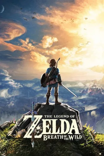 Pyramid America Cartel laminado de The Legend of Zelda Breath of The Wild Hyrule de videojuegos de borrado en seco 12 x 18 pulgadas