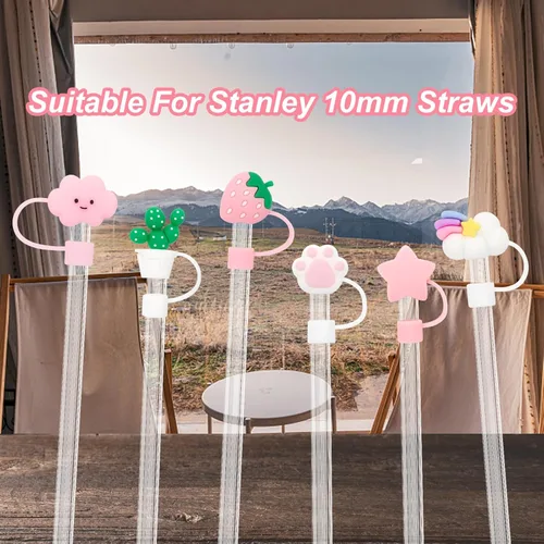 Vista 5 de Stanley Cup - Cubierta de popote para copa Stanley, 6 unidades, compatible con vasos Stanley de 30 y 40 onzas, accesorios para tazas Stanley