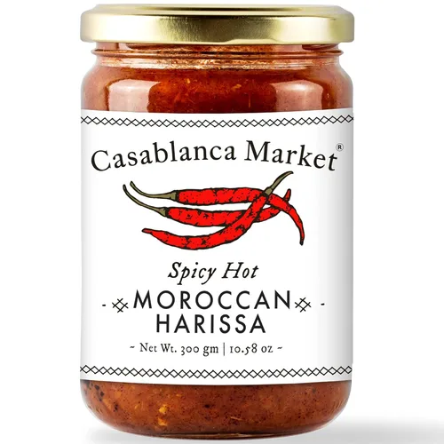 Casablanca Market Harissa - Salsa picante gourmet – Salsa Harissa – Especias marroquíes del norteafricano mejor regalo de salsa picante Harissa –