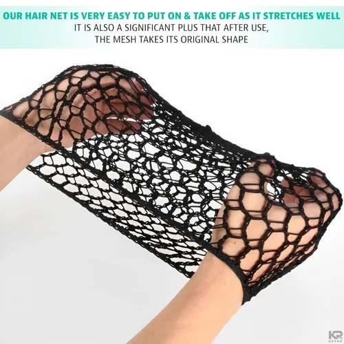 Vista 5 de 4 redes para el cabello para dormir, 5.5 x 7 pulgadas, ligeras, transpirables, de malla de viscosa, suaves, cómodas para uso a largo plazo, hechas a