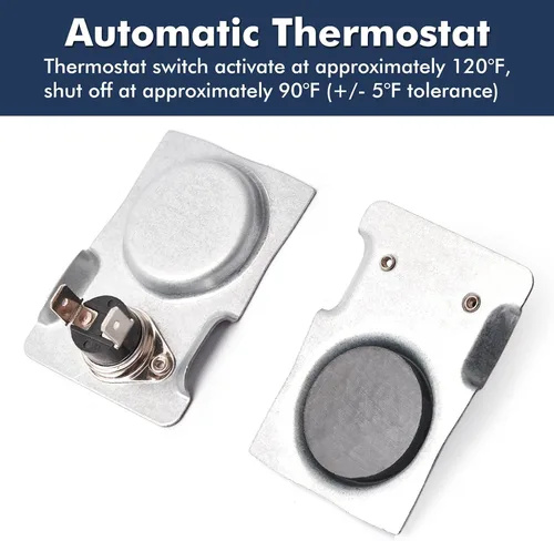 Vista 4 de Hiorucet Ventilador con control de interruptor de encendido/apagado de velocidad de reóstato variable e interruptor de termostato magnético