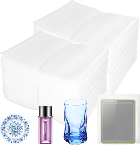 Vista 24 de 50 paquetes de 6'x8' Bolsas de espuma acolchada, suministros de mudanza para platos, espuma de embalaje para platos y tazas, papel de embalaje