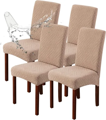 Vista 49 de Genina Fundas impermeables para sillas Parsons de comedor, fundas elásticas para sillas Parsons para comedor, cocina, funda protectora para silla