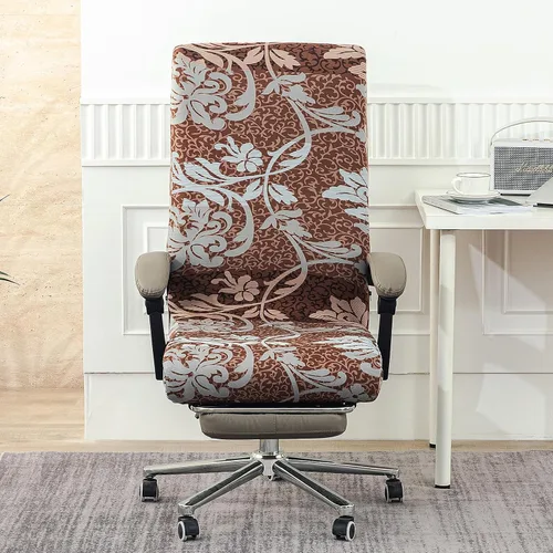 Vista 11 de Fundas elásticas para silla de oficina con cremallera duradera, funda elástica para silla de computadora o escritorio con estampado, funda universal