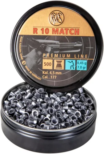 Vista 5 de RWS R10 Match Plus Premium Line .177 Caliber Pellet Gun Pellets, 100 Count (5 Boxes)