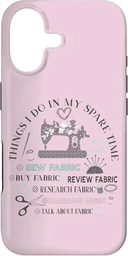 Vista 32 de Sewing Machine Funny Sew Quilting Seamstress Sewer Case for iPhone 16