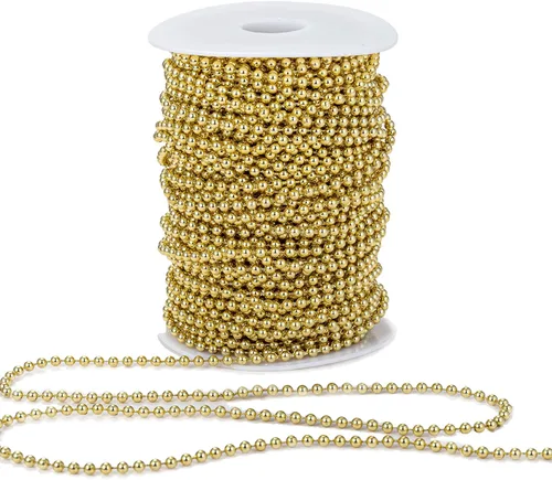 Vista 2 de Guirnalda de cuentas de perlas sintéticas para manualidades de 4mm rollo de hebra de perlas para decorar centros de mesa florales favor de fiesta