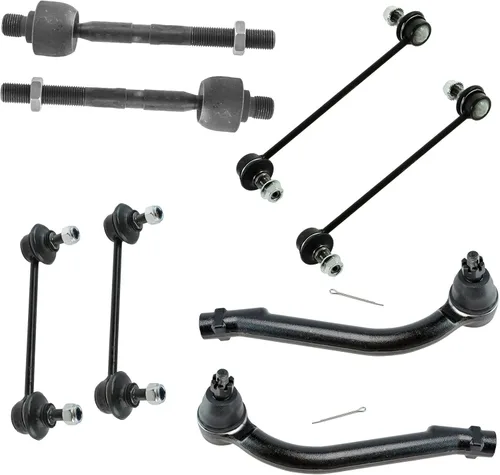 Vista 117 de TRQ Kit de dirección y suspensión delantera y trasera, cremallera de dirección de rótula y fuelle de piñón, barra estabilizadora, barra