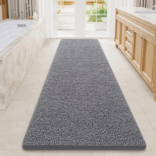 Vista 29 de LOCHAS Luxury Bathroom Rug Shaggy Bath Mat 24 x 17 Inch, Beige