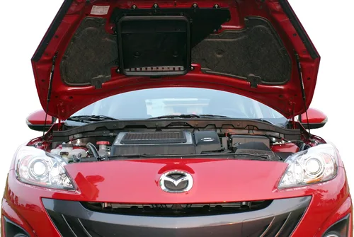 Vista 2 de Redline Tuning 21-26008-02 Sistema QuickLIFT Plus de capó compatible con Mazda Mazda3 y SPEED3 (2010-2013 todos los componentes negros)