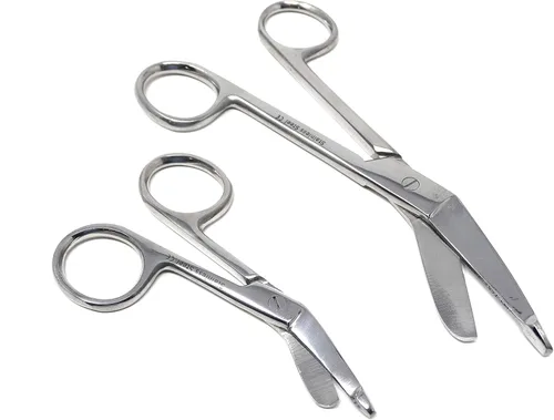 Vista 5 de Juego de 2 tijeras de vendaje para enfermeras médicas (A2ZSCILAB) (cromadas 3.5 + 4.5 pulgadas)