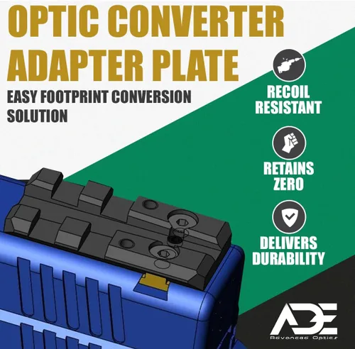 Vista 2 de Placa de montaje en riel Picatinny – Adaptador de culata para Glock 17, 19, 22, Taurus GX4, TX22 GEN2, G3C – Funciona con todos los puntos rojos