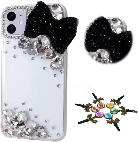 Vista 7 de STENES Sparkle - Funda para teléfono compatible con Samsung Galaxy Z Flip 2 5G - Elegante - Funda 3D hecha a mano con diseño de diamantes