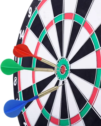 Vista 5 de Accmor 18 Pack Steel Tip Darts, 16 Grams Metal Tip Dart Set, Darts Metal Tip Set, Metal Darts for Dartboard