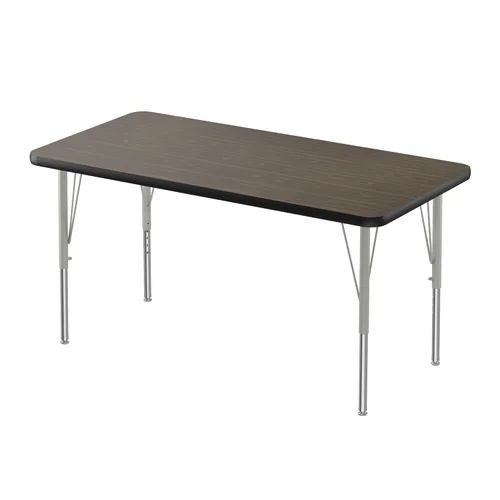 Vista 57 de Correll - Mesa rectangular de actividades para el aula de 24 x 36 pulgadas, altura ajustable (19-29 pulgadas), granito negro, parte superior