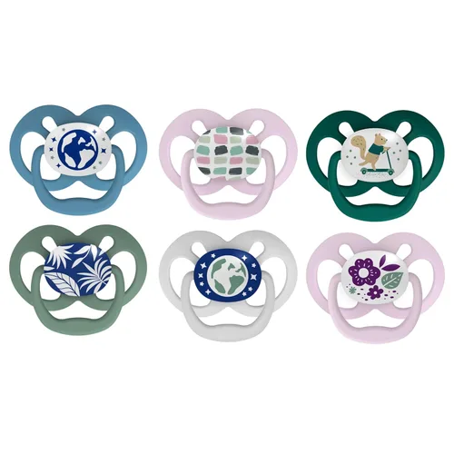 Vista 25 de Dr. Brown's Chupete Advantage de brillo en la oscuridad para bebé, totalmente simétrico con bulbo de silicona suave, Azul Natural, de 6 a 18 meses