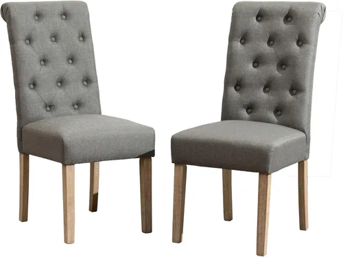 Vista 11 de Dining Chairs for Room, Table & Seating Chair Sets Kitchen - Solid Wood Tufted Parsons Dining Chairs, Set of 2, High Back Design for Dining Room