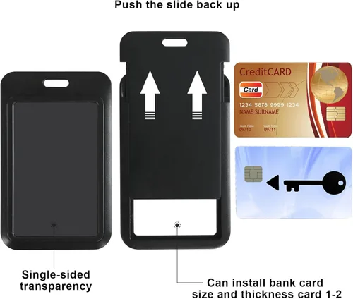 Vista 3 de Soporte retráctil para tarjetas de identificación con cordón separable, carrete de credencial resistente, llavero desmontable, soporte para tarjetas