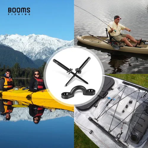 Vista 3 de Booms Fishing MA1 Kayak Pad Eye Tri-Grip Kit de remaches, negro