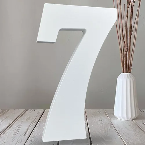 Vista 15 de AOCEAN Números de madera blanca de 10 pulgadas, número de madera sin terminar para pared, números decorativos de pie, rebanadas, decoración