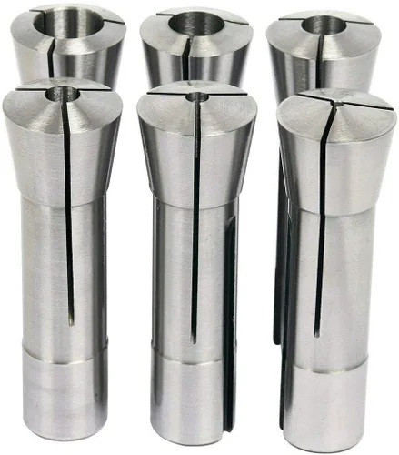 Vista 2 de 8MILELAKE Juego de 6 pinzas de precisión R8 de 1/8-3/4 pulgadas, kit de soporte para mandril de molino