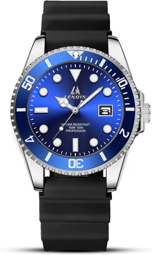 Vista 9 de LN LENQIN Reloj de cuarzo analógico impermeable para hombre, de acero inoxidable, con fecha, luminoso, a la moda