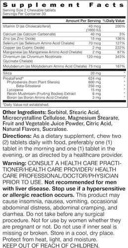 Vista 8 de Super Beta Prostate Advanced Chewables - Suplemento de apoyo de próstata para la salud masculina (180 masticables, paquete de 3)