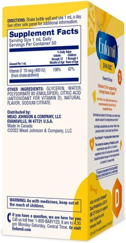 Vista 16 de Enfamil - Gotas de suplemento líquido de vitamina D para bebés con vitamina D-Vi-Sol para bebés, apoyando dientes y huesos fuertes en bebés recién