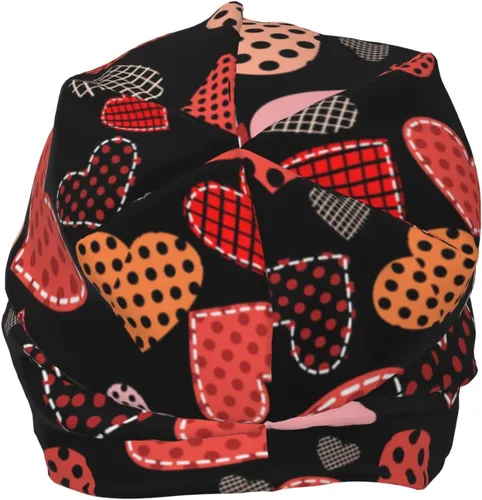 Vista 5 de Gorro de punto con corazones para el día de San Valentín, gorro cálido para hombre y mujer, gorro de esquí para el día de San Valentín, Día de San