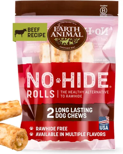 Vista 121 de Earth Animal Masticables sin ocultar – de The Grill Rolls Bacon Cheeseburger Sabor Rawhide Free Medium Dog Chews – 3