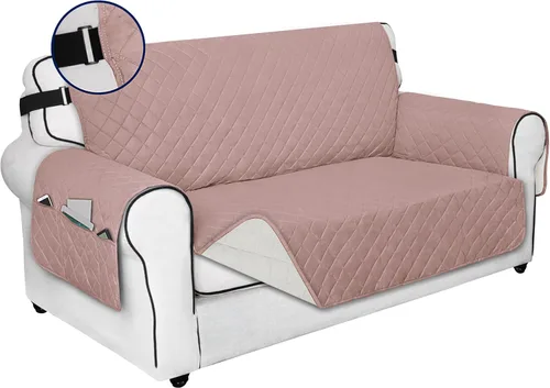 Vista 49 de PureFit Funda de sofá reversible resistente al agua, lavable a máquina, con espuma antideslizante y correa ajustable para perros, mascotas
