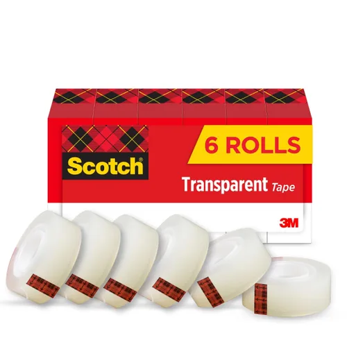 Vista 13 de Scotch Cinta Transparente, 3/4 in x 2592 in, 1 Rollo