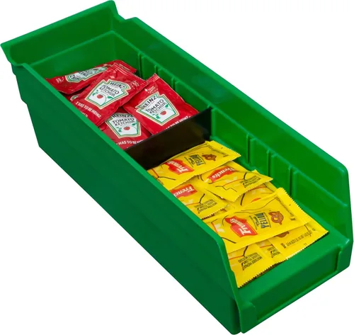 Vista 3 de Akro-Mils 40120 Separadores de ancho de plástico para contenedores de estantes de 4 pulgadas de alto modelos 30120, 30128 y 30124, insertos